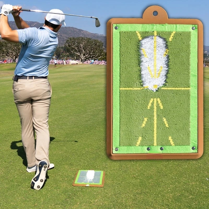 New Golf Training Mat for Swing Detection Batting Ball Trace Directional Mat Swing Path Pads Swing Practice Pads Christmas Gift