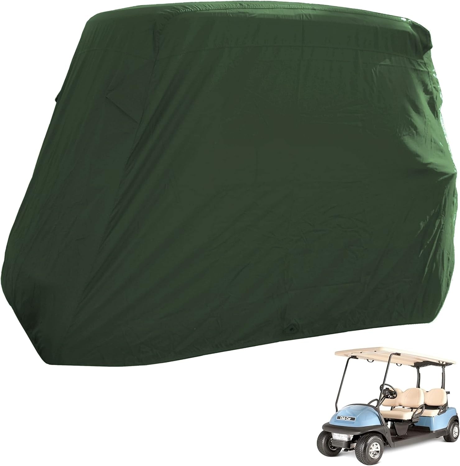 Heavy Duty 4 Passenger Golf Cart Storage Cover Premium Protection for All Weather - Fits 80" Roofs for E Z GO, Club Car, Yamaha G Models, and GEM E2 (Grey, Taupe, or Green)