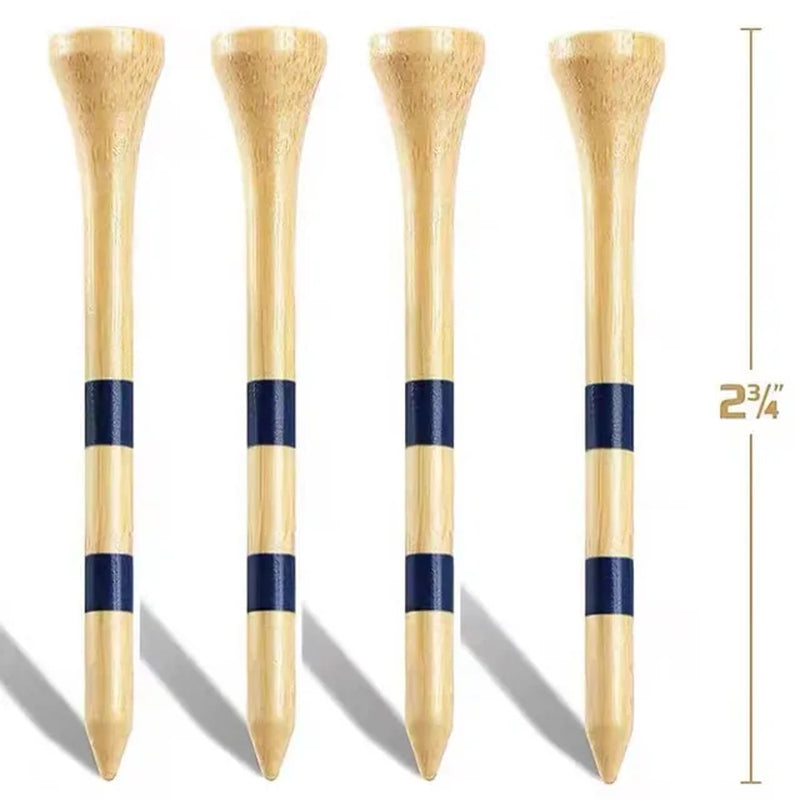 Bamboo Golf Tees Pack of 50, Four Size Options (3-1/4",2-3/4",2-1/8",1-1/2"Available) - Biodegradable, Stable Golf Tees