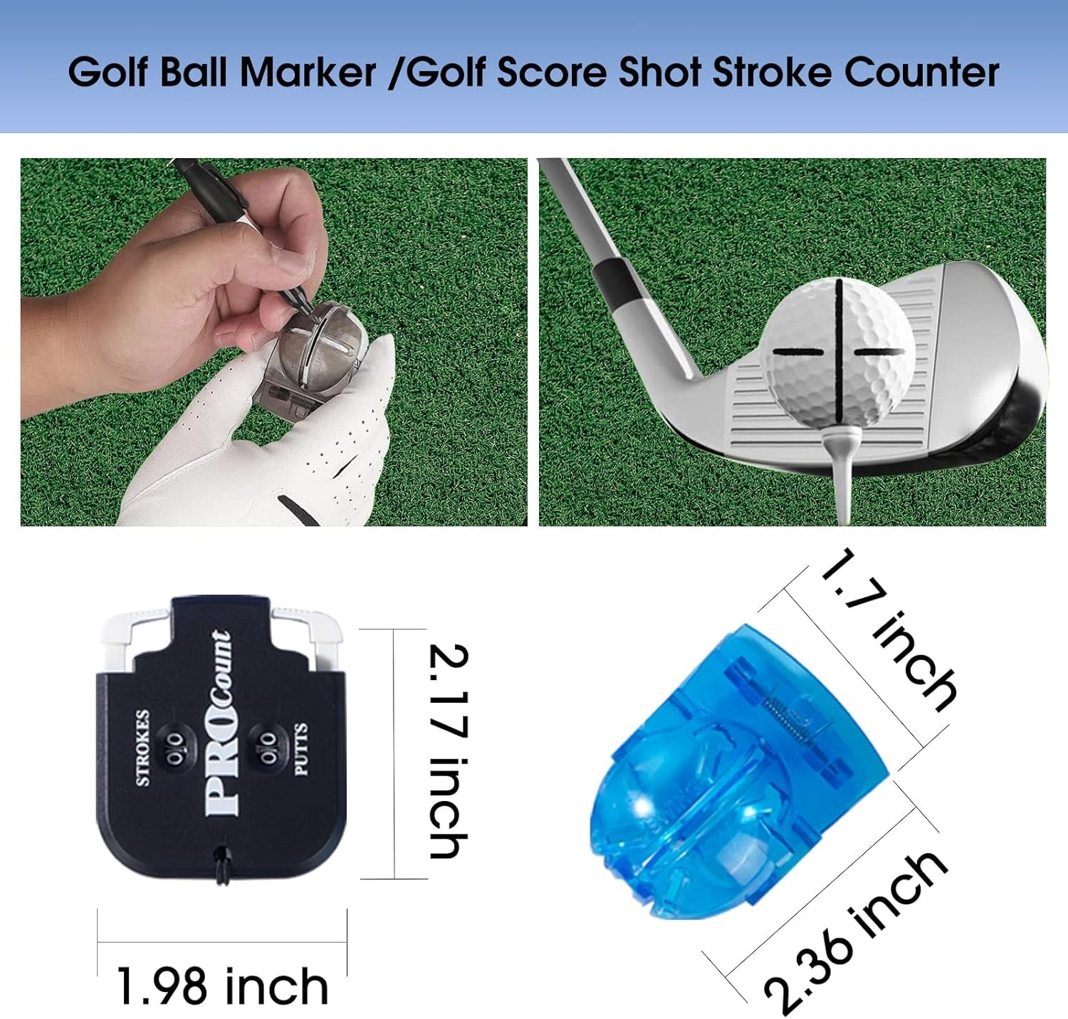 Golf Club Cleaner and Tool Accessories,Comes with a Golf Towel, Golf Club Brush,Golf Club Groove Sharpener,Golf Ball Marker,Mini Golf Score Shot Stroke Counter