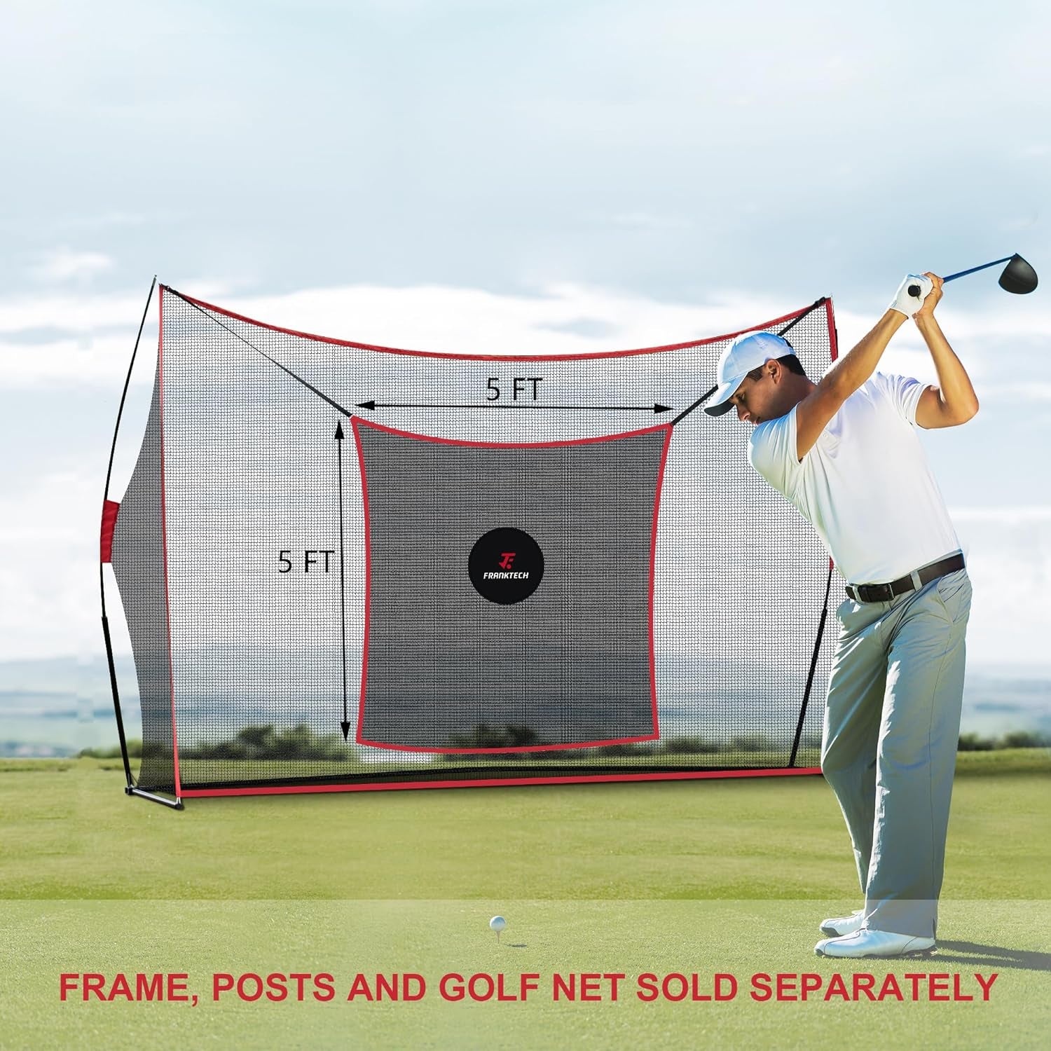 Golf Hitting Net Heavy Duty Golf Practice Net for Backyard Driving Golf Net with High Impact Chipping Hitting Target Golf Driving Practice Net Include Carry Bag Golf Balls for Indoor Outdoor