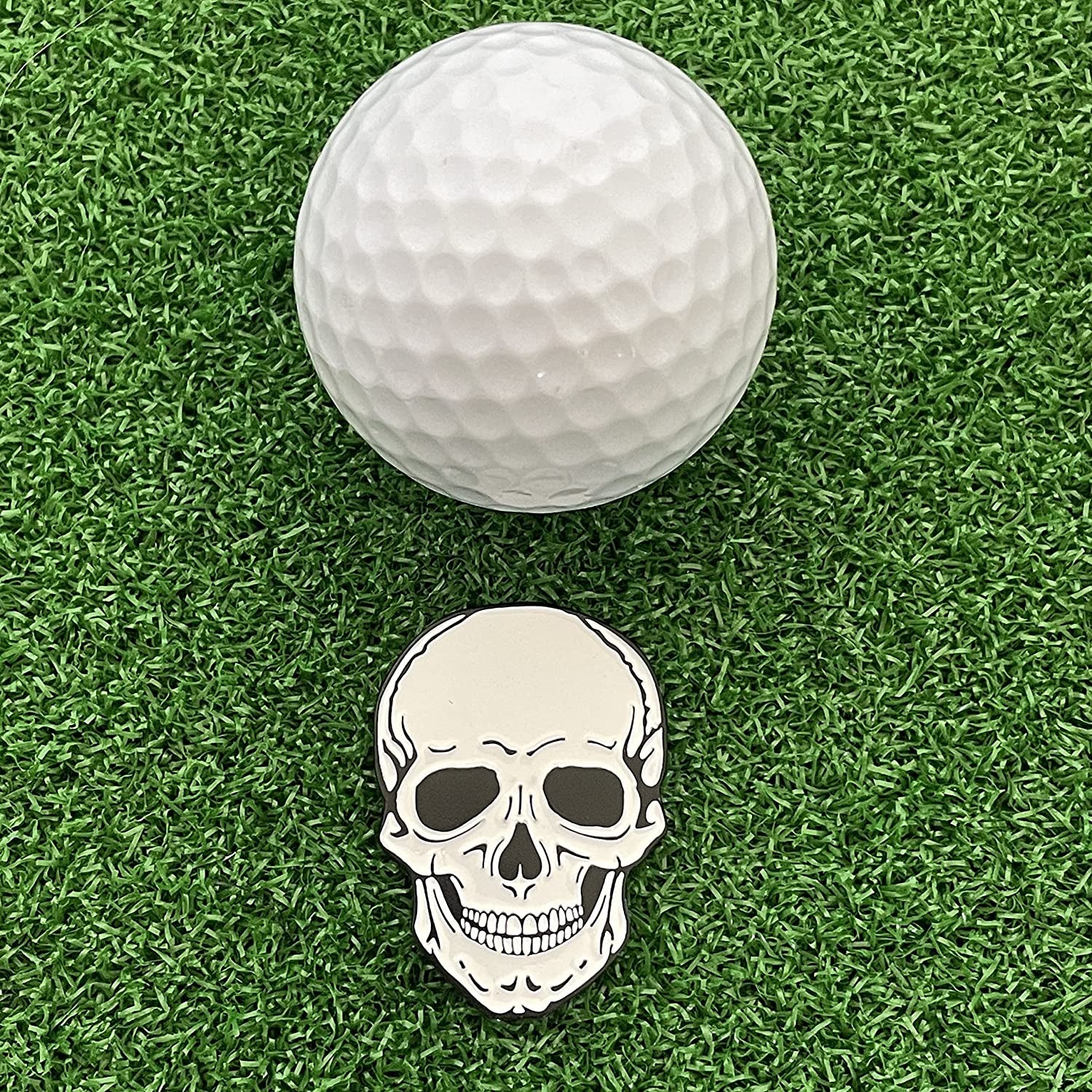 Ball Marker - Multiple Unique Golf Ball Markers to Choose From! a Must Have for Your On-The-Course Golf Accessories! Perfect for Fun and Unique Golf Gifts! (Skull)