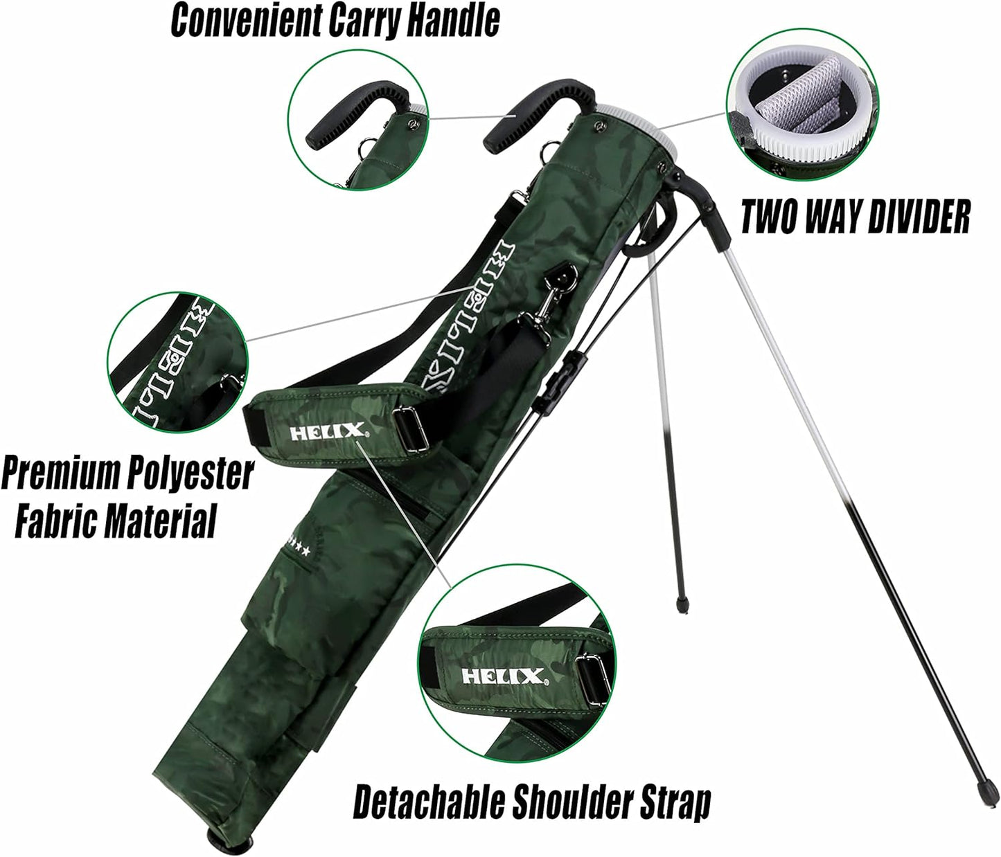 Golf Stand Bag, Lightweight Easy Carry Golf Sunday Travel Bag with Shoulder, Practice Ranger Sunday Golf Bag for Women Men