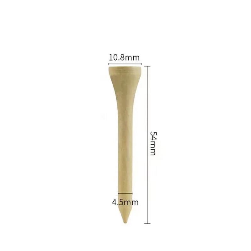 Bamboo Golf Tees Pack of 50, Four Size Options (3-1/4",2-3/4",2-1/8",1-1/2"Available) - Biodegradable, Stable Golf Tees