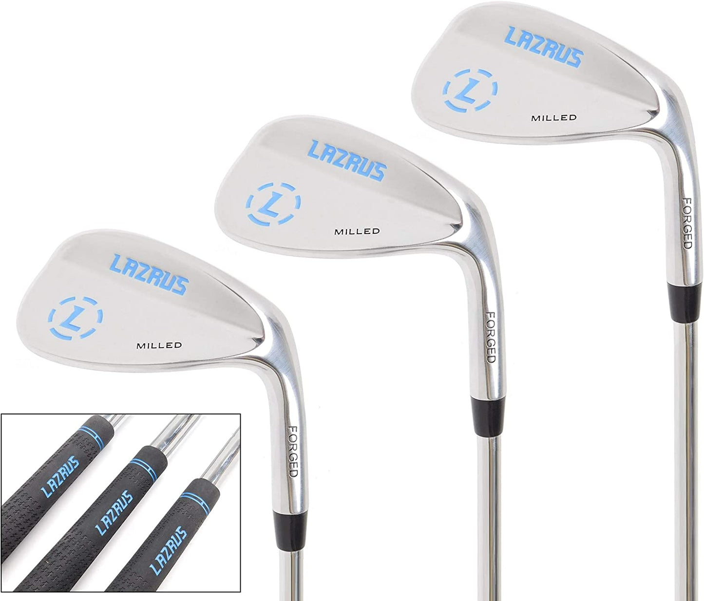 LAZRUS Premium Forged Golf Wedge Set for Men - 52 56 60 Degree Golf Wedges + Milled Face for More Spin - Great Golf Gift