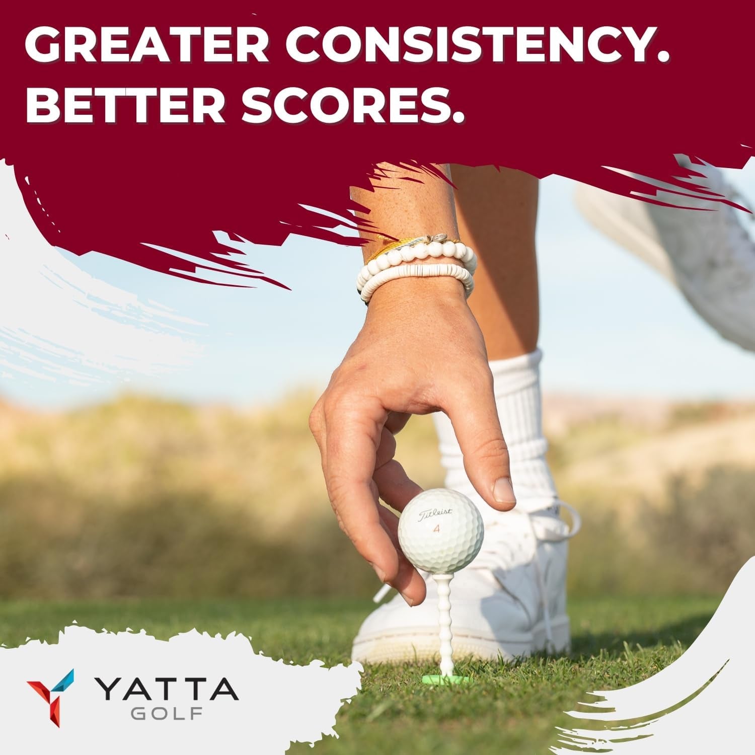 YATTA Golf Telos Premium Golf Tees, Adjustable & Durable Golf Tees, Tee off with Greater Consistency and Shoot Better Scores