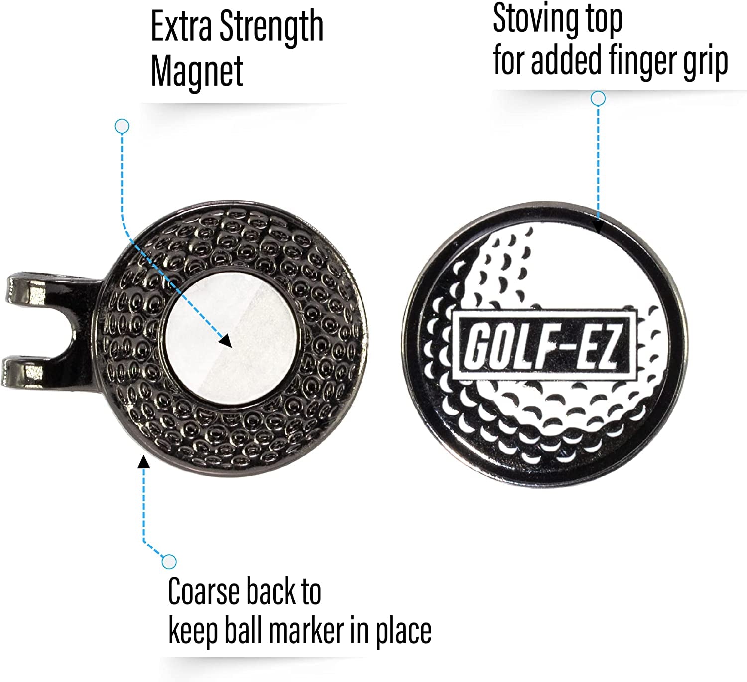 TRI-LINE Golf Ball Alignment Kit with Hat Clip Ball Marker and Carry Case | Swing Path Arrows & Ball Identifiers