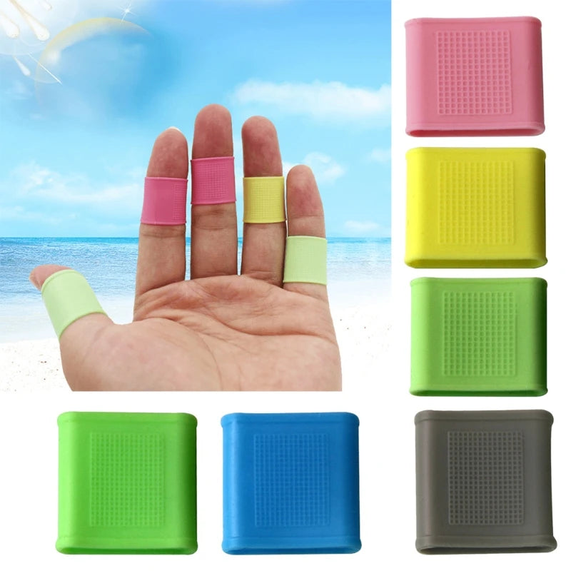 Finger Sleeves Silicone Finger Tubes for Preventing Bruised, Practising Golf, Basketball, Rugby, Tennis, Badminton N58B