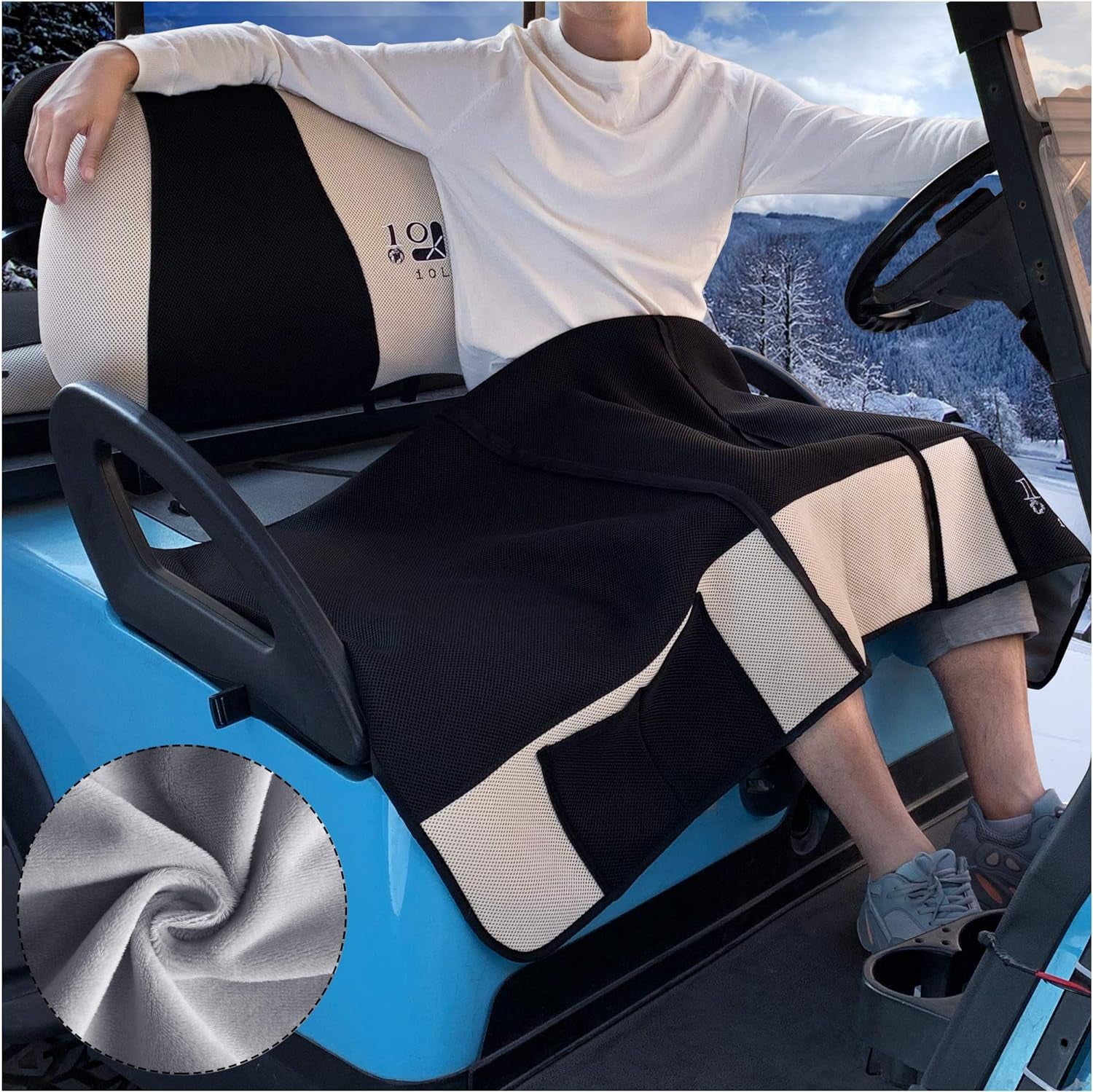 Golf Cart Seat Covers, Comfortable Golf Cart Seat Blanket Warm for Club Car DS Precedent & Yamaha, Seat Cushion Covers Golf Classic Essential Accessories Golf Cart Seat Blanket