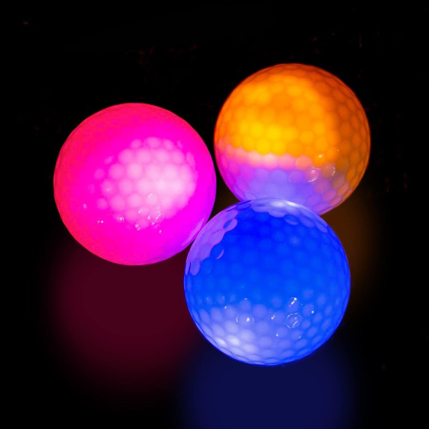 Glow in the Dark Golf Balls Light up Led Golf Balls Night Golf Gift Sets for Men Kids Women 6 Pack (6 Colors in One)