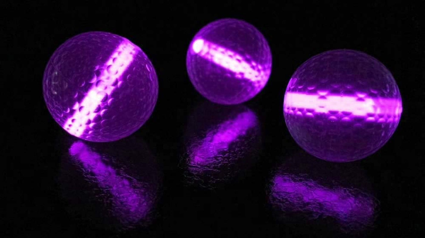 Glow Golf Balls (Set of 20 Night Golf Balls) - Glowing Golf Balls with Glow Stick Inserts