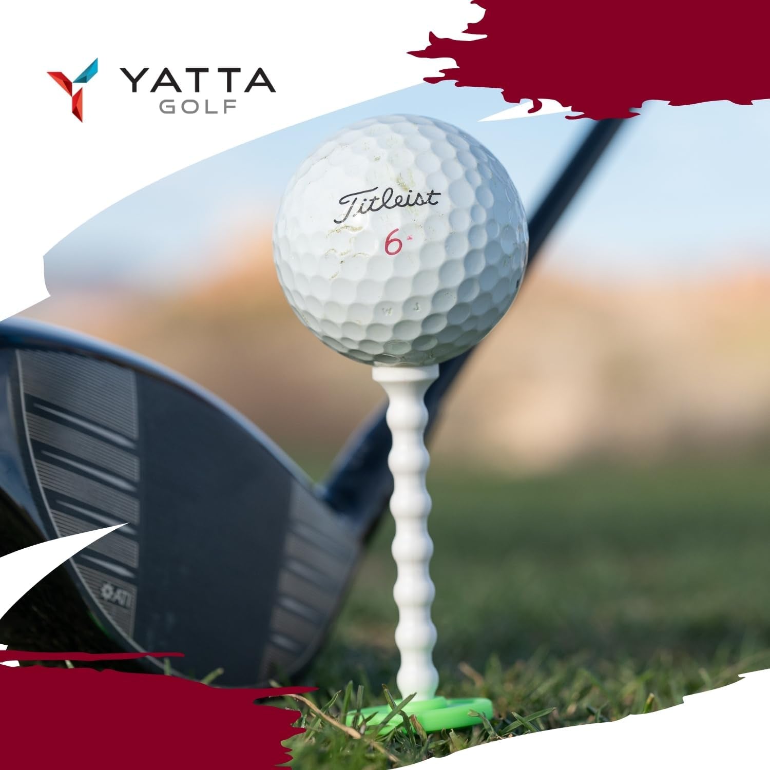 YATTA Golf Telos Premium Golf Tees, Adjustable & Durable Golf Tees, Tee off with Greater Consistency and Shoot Better Scores