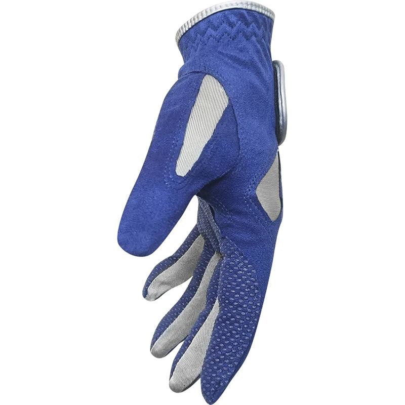 Men'S Golf Glove One Pc 2 Color Options Improved Grip System Cool Comfortable Blue White Color Left Right Hand NEW