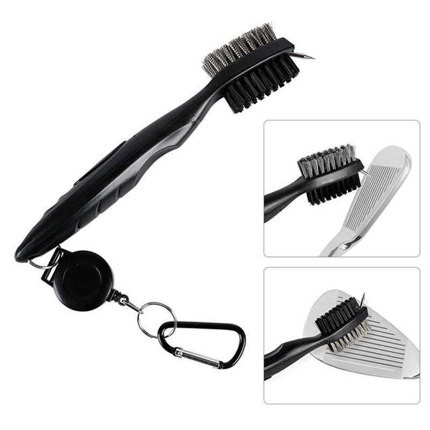 Golf Club Brush Golf Cleaning Brush 2 Sided Golf Putter Wedge Ball Cleaner Kit Cleaning Tool Outdoor Sports Parts