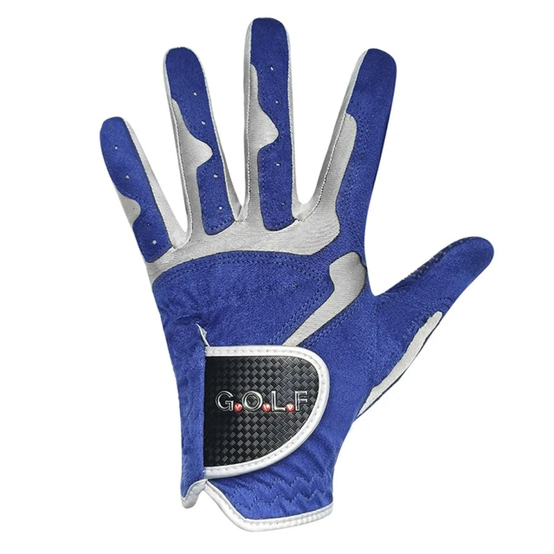 Men'S Golf Glove One Pc 2 Color Options Improved Grip System Cool Comfortable Blue White Color Left Right Hand NEW