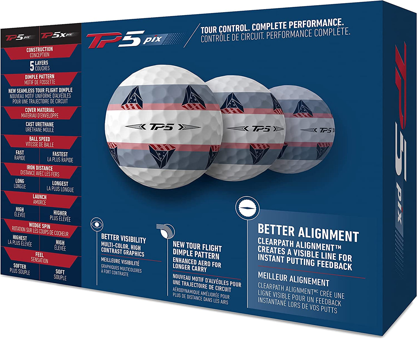 TP5 & Tp5X Golf Balls (White, Yellow, Pix)