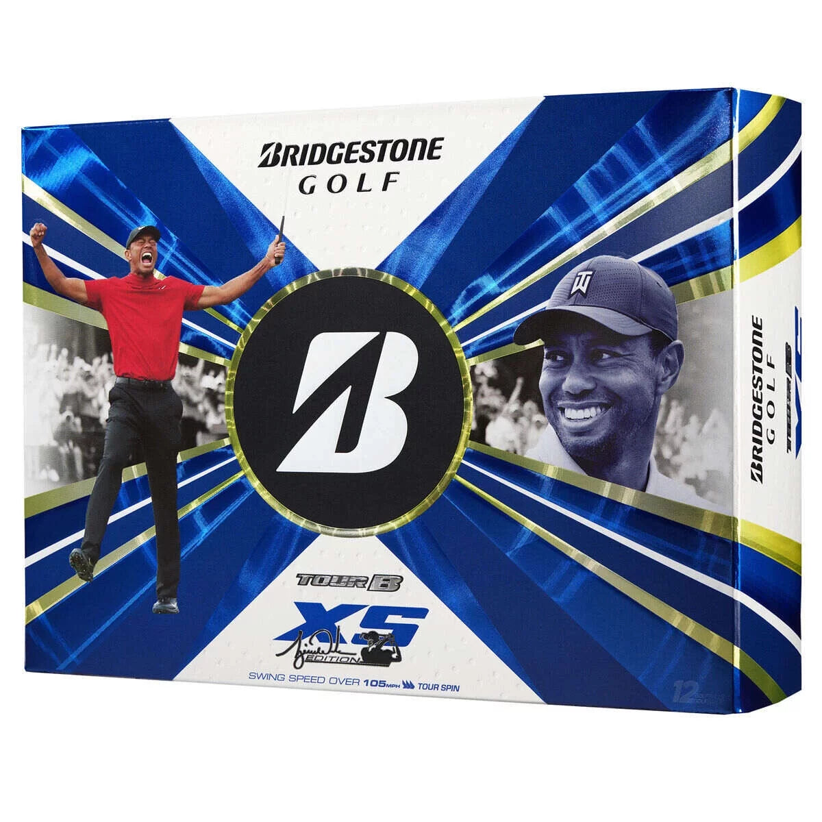 Tour B XS Golf Balls Tiger Woods Edition, 12 Pack, White