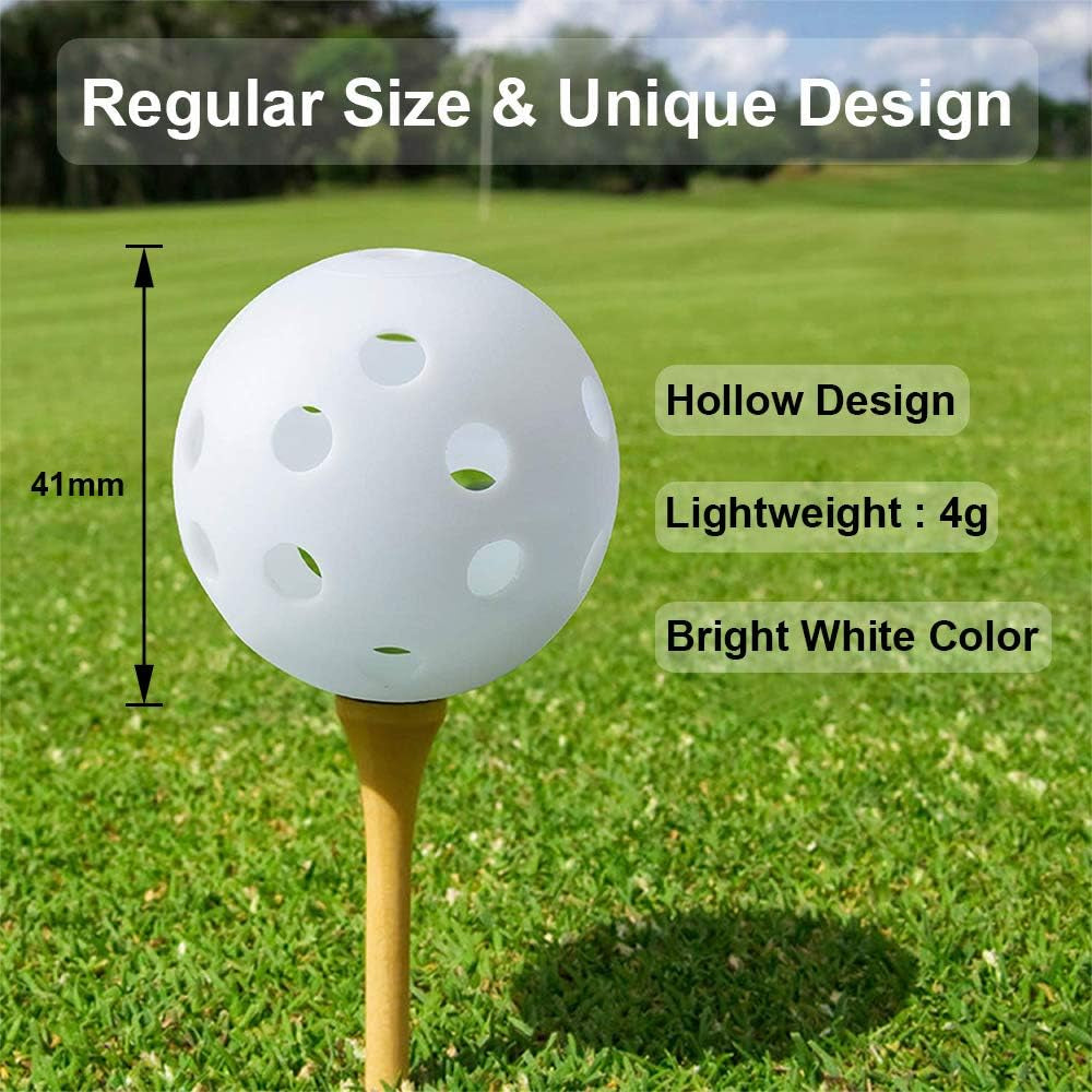 Practice Golf Balls, Plastic Golf Training Balls 5 Inch Golf Balls for Driving Range, Swing Training, Indoor Simulators, Outdoor and Home Use