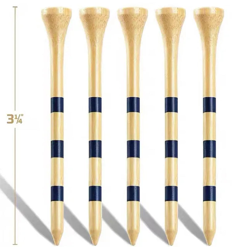 Bamboo Golf Tees Pack of 50, Four Size Options (3-1/4",2-3/4",2-1/8",1-1/2"Available) - Biodegradable, Stable Golf Tees