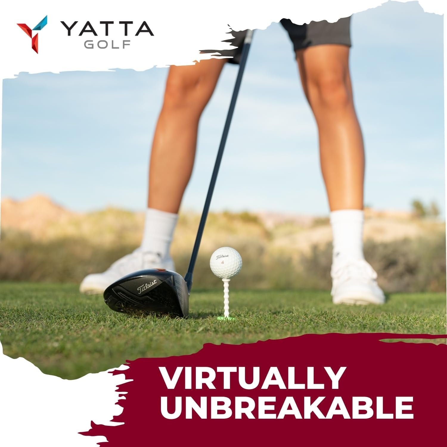 YATTA Golf Telos Premium Golf Tees, Adjustable & Durable Golf Tees, Tee off with Greater Consistency and Shoot Better Scores