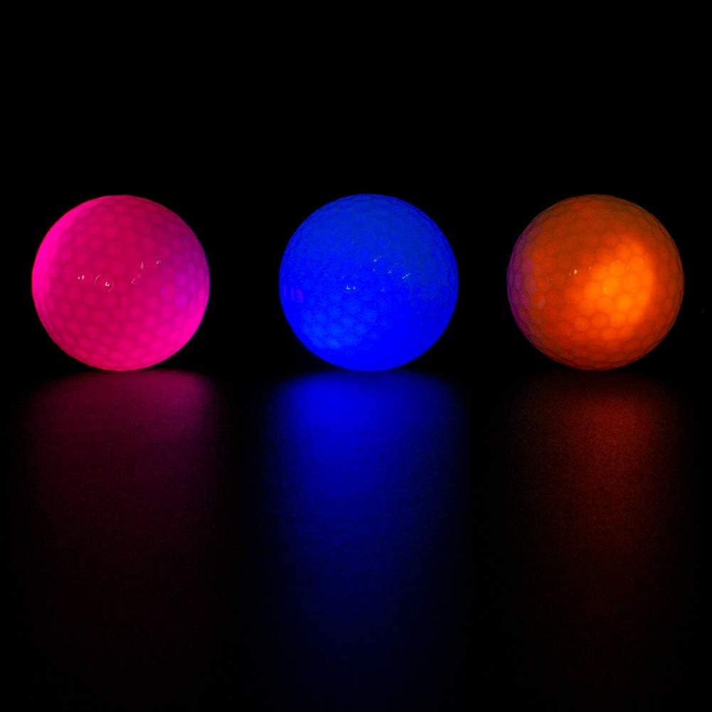 Glow in the Dark Golf Balls Light up Led Golf Balls Night Golf Gift Sets for Men Kids Women 6 Pack (6 Colors in One)