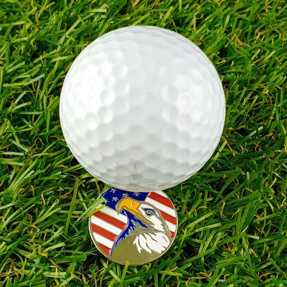 Golf Ball Markers with Hat Clips Value Sets for Men Women Golfer, Removable Attaches Easily to Golf Cap Premium Gifts