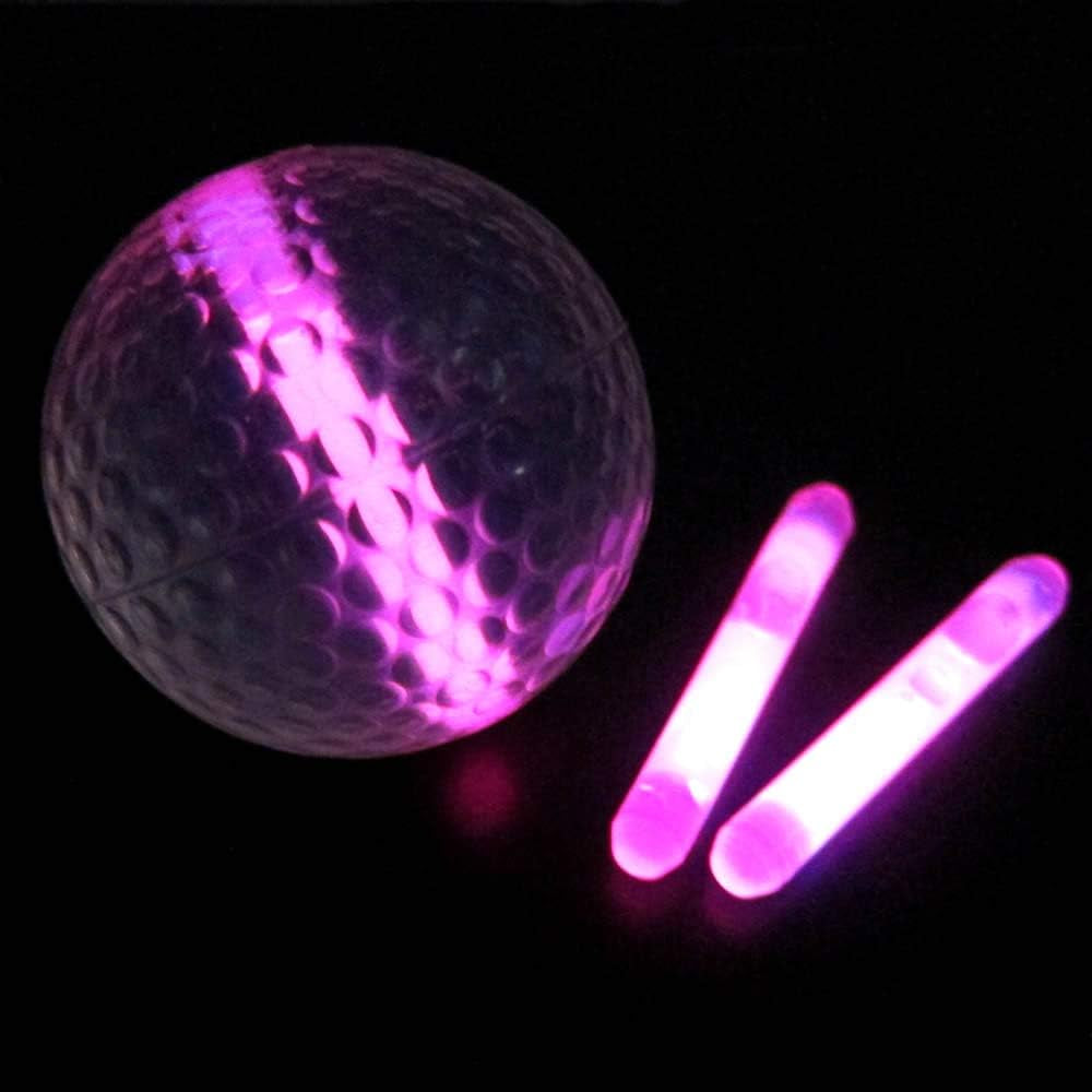 Glow Golf Balls (Set of 20 Night Golf Balls) - Glowing Golf Balls with Glow Stick Inserts