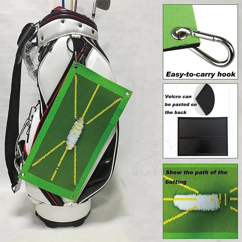 Golf Mat That Shows Swing Path Analyzer Golf Training Mat for Swing Detection Batting Golf Swing Trainer Mat Golf Hitting Mat