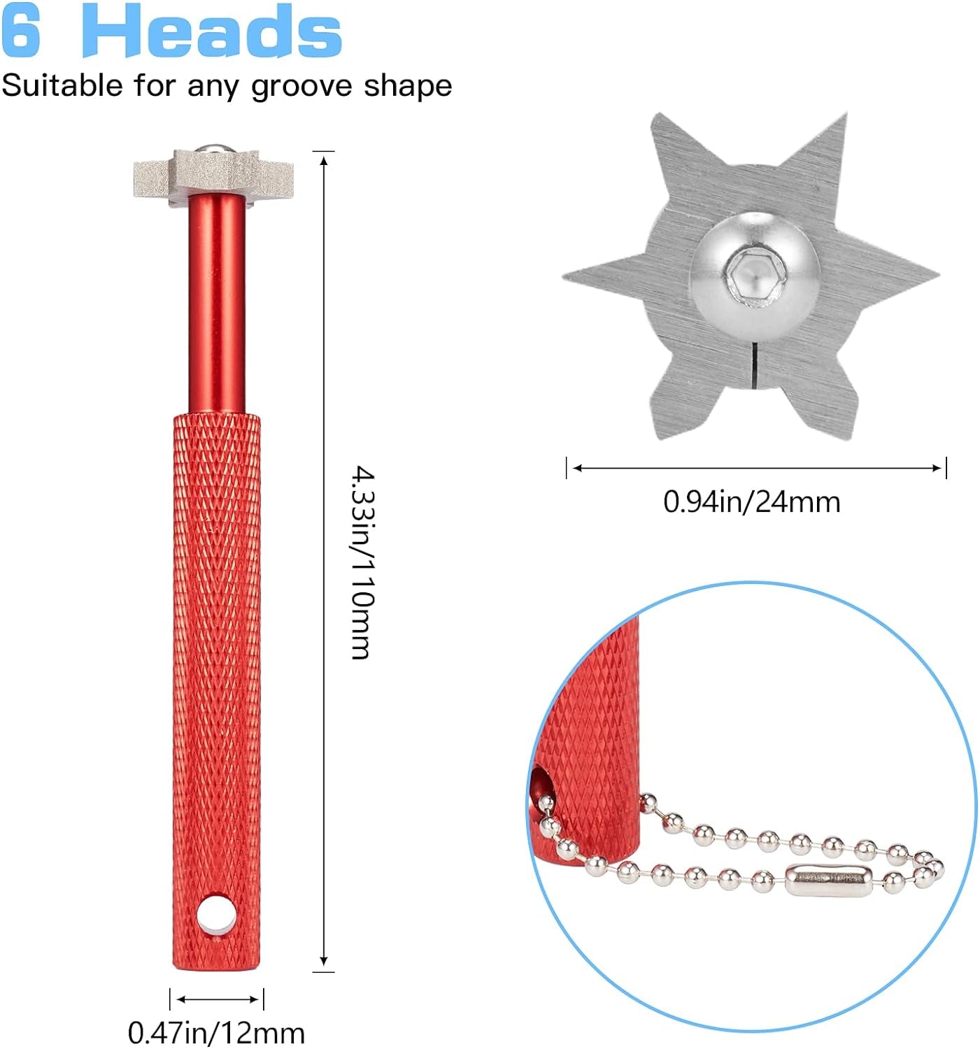 Golf Accessories for Men with Golf Towel Divot Repair Tool, Golf Club Brush & Golf Club Brush Groove Cleaning for Golf Gifts(Set a 4 Pieces in Drawstring Bag) (Red)